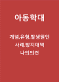 아동학대 개념,유형,발생원인/ 아동학대 사례분석,대책방안연구/아동학대 근절위한 나의의견 1페이지