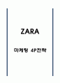 ZARA 자라 마케팅 4P분석 1페이지