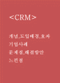 [CRM 사례연구] CRM 개념,도입배경,효과분석및 CRM 기업도입사례연구와 문제점,해결방안제언과 나의의견정리 1페이지