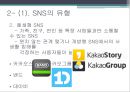 소셜 네트워크 서비스SNS의 정의SNS의 유형 및 시장동향SNS 개인정보버티컬 소셜SNS 마케팅SNS 성공사례개방형 SNS 11페이지