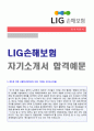 (LIG손해보험 자소서) 2019년 LIG손해보험 자기소개서 우수예문 [BEST LIG손해보험 자소서 자기소개서 LIG손해보험자기소개서 샘플] 1페이지