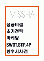 미샤 MISSHA 성공비결과 초기전략분석및 미샤 마케팅 4PSTPSWOT분석및 미샤 향후시사점 1페이지