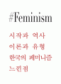 페미니즘 시작과역사 및 유형분석과 한국에서의 페미니즘 전개양상분석및 느낀점- 페미니즘 연구보고서 1페이지