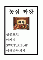 농심 짜왕 성공요인과 마케팅 SWOT STP 4P전략분석 및 짜왕 미래방향제시 1페이지