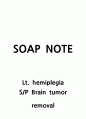 물리치료 SOAP-Lt hemiplegia sp brain tumor remov 1페이지