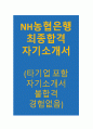 최신 nh농협은행 6급 최종합격 자기소개서 1페이지