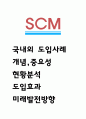 SCM 국내외 기업 도입사례와 현황분석 및 SCM 도입효과분석과 미래발전방향 제시 1페이지