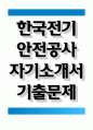 한국전기안전공사 전기직 자기소개서 1페이지