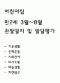 만2세 1학기 (3월~8월) 관찰일지 및 발달평가 (5명 10페이지 분량) 1페이지