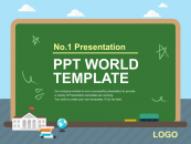 학교 칠판 일러스트(자동완성형포함) 파워포인트 PPT 템플릿 디자인