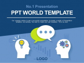 심플 커뮤니케이션 아이콘 파워포인트 PPT 템플릿 디자인