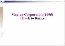 Maytag Corporation 전략적 분석 1페이지