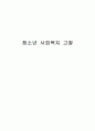 청소년 사회복지 고찰 1페이지