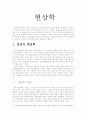 현상학의종류와 개념 1페이지