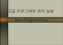 고급 프로그래밍 언어 실습 Java Programming 1페이지