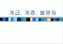 (사회학) 계급, 계층, 불평등 1페이지