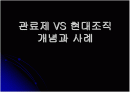 관료제와 현대조직의 비교 PPT 1페이지