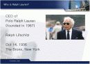 폴로 랄프로렌의 프리미엄 브랜드 마케팅 케이스 영어 발표 PPT  Polo Ralph Lauren   3페이지