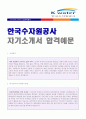 [2019년 한국수자원공사 자기소개서 + 합격스펙] 한국수자원공사 (행정직) 합격예문 [한국수자원공사자소서/한국수자원공사 자기소개서/한국수자원공사 자소서 자기소개서샘플] 1페이지