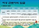 여성 근로자 복지(여성의 노동시장 참여 역사, 직종, 임금, 승진, 휴가및보육, 성희롱, 근무여건)파워포인트 PPT 8페이지