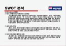 코카콜라와 펩시의 마케팅(SWOT,STP,4P)전략비교분석 파워포인트 - 선정동기, 기업소개, SWOT분석, STP분석, 4P Mix, 펩시와의 비교, 차별화 전략 19페이지