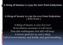 A thing of beauty is a joy for ever from Endymion, John Keat 9페이지