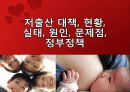 저출산 대책, 현황, 실태, 원인, 문제점, 정부정책 1페이지