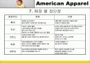 American Apparel(경영, 분석, 전략, 4P, STP, 유통구조, SWOT, 매장, 평면도, VP, PP, IP, 체크, 포인트, 장점, 단점, 장단점, Renewal, 방향, 개선점, 아메리칸, 어패럴, 어메리칸, 어페럴) 33페이지