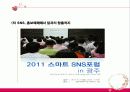 SNS 소셜네트워크서비스 정의및 우리생활에미치는영향,기업들의활용 성공사례(카카오톡,스타벅스,KT,현대자동차,삼성스마트TV 등)SWOT분석국내외사용현황SNS역기능,기업용SNS의 발전방향 29페이지