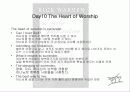The PURPOSE DRIVEN LIFE PURPOSE #I: You Were Planned for God’s Pleasure 4페이지