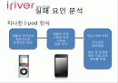 아이리버(iriver)의 실패분석과 향후 전략방안 9페이지