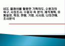UCC, 플래쉬를 활용한 기획의도, 수용자의 욕구, 시장조사, 수용자 측 분석, 제작계획, 유통일정, 특징, 현황, 기법, 시사점, 나의견해, 조사분석 1페이지