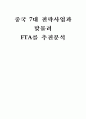 중국 7대 전략사업과 맞물려 FTA를 추진분석 1페이지