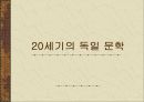 [A+] 20세기 독일문학 - 20세기 전반기, 후반기, 세기전환기, 제1차 세계대전, 나치시대, 변화와 격동의 시기, 경향전화, 현대문학, 토마스만.ppt 1페이지