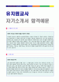 [2020년 유치원교사자기소개서 + 이력서양식] ★유치원교사/보육교사 자기소개서 합격예문 [유치원교사 자기소개서/유치원교사 자기소개서 샘플/보육교사 자기소개서/어린이집교사자기소개서/유치원교사자소서 자기 3페이지