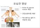 오십견 재활 운동 (Adhesive capsulitis, 1단계 통증 경감 시기, 2단계 적극적 가동범위 회복, 3단계 견갑대 강화 시기).PPT자료 7페이지