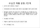 오십견 재활 운동 (Adhesive capsulitis, 1단계 통증 경감 시기, 2단계 적극적 가동범위 회복, 3단계 견갑대 강화 시기).PPT자료 47페이지