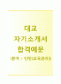 (대교 자기소개서+면접족보) 대교(교육인턴관리) 자기소개서 합격예문 [대교자소서눈높이지원동기첨삭항목] 1페이지