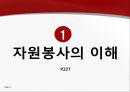자원봉사 개념과 관련 내용 정리한 발표 자료 3페이지