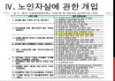 [정신건강론] 노인자살의 원인과 개입 방안에 관한 정책제언 - 연구의 필요성 및 목적, 노인자살의 현황과 원인 및 노인자살에 관한 개입.pptx 16페이지