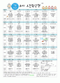 [어린이집 월간 식단표 구성](2014년) 7월 3~5세 오전죽식형 식단표, 식단 안내, 선택메뉴 안내, 이달의 신메뉴 레시피 1페이지