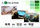 공무원 알아보기 - 공무원이란?(유형, 하는 일, 장점), 공무원시험의 소개(응시자격, 가산점 제도, 시험절차), 공무원 준비방법(독학 vs 인강 vs 학원, 과목별 준비 방법), 공무원 합격수기 분석.pptx 13페이지