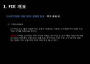 해외직접투자-FDI 개요,FDI 동기,FDI 진입방식,FDI의 세계적 동향,우리나라 FDI의 현황,브랜드마케팅,서비스마케팅,글로벌경영,사례분석,swot,stp,4p 5페이지