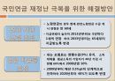 [★평가우수자료★][국민연금 - 국민연금 나아갈 방향] 국민연금 형태, 국민연금 제도 변화, 국민연금 재정, 국민연금 재정 문제점, 국민연금 재정난 극복 방안.ppt
 31페이지