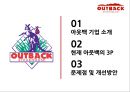 아웃백 Outback Steakhouse Service  Marketing 아웃백 기업 소개,아웃백의 3P,아웃벡 외식사업경영,아웃벡 프렌차이즈 마케팅,브랜드마케팅.pptx 2페이지