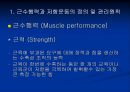 저항 운동 Resistance Exercise - 근 수행력과 저항운동의 정의, 골격근의 기능과 저항운동의 적응, 저항운동의 원칙, 처방, 금기증.ppt 4페이지