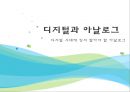 디지털과 아날로그 - 디지털 시대에 잊지 말아야 할 아날로그 (디지털화로 인한 생활의 변화와 디지털로의 변화 사례 및 디지털 세상 전망).ppt 1페이지