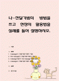 나-전달기법의 방법을 쓰고 현장의 활용법을 실례를 들어 설명 1페이지