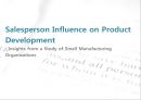 Salesperson influence on Product Developement 1페이지
