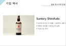 일본 기업 산토리에 대한 소개와 기업역사를 알린뒤 장수기업의 장기존속 요인에 대해 알아보는 발표자료 12페이지